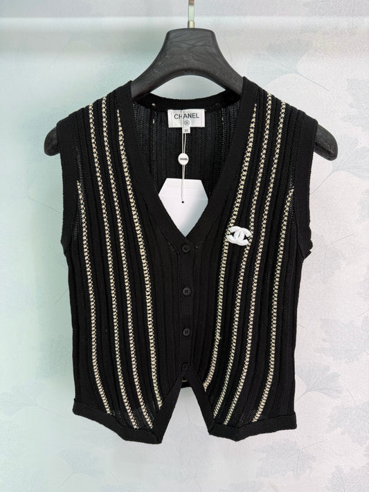 26SS NEW Striped knitted vest