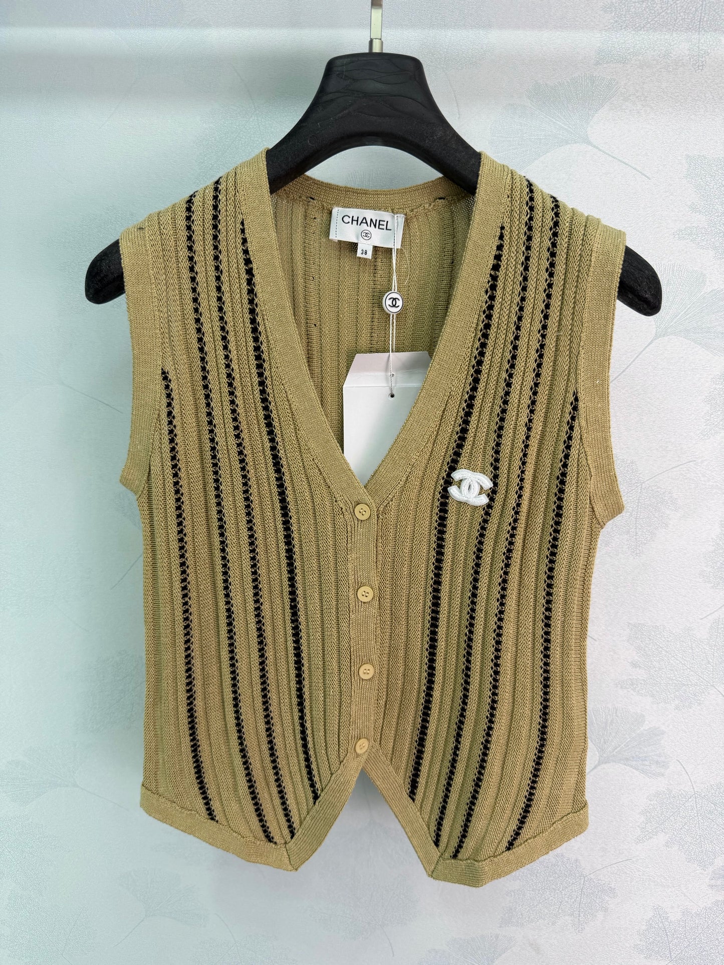 26SS NEW Striped knitted vest