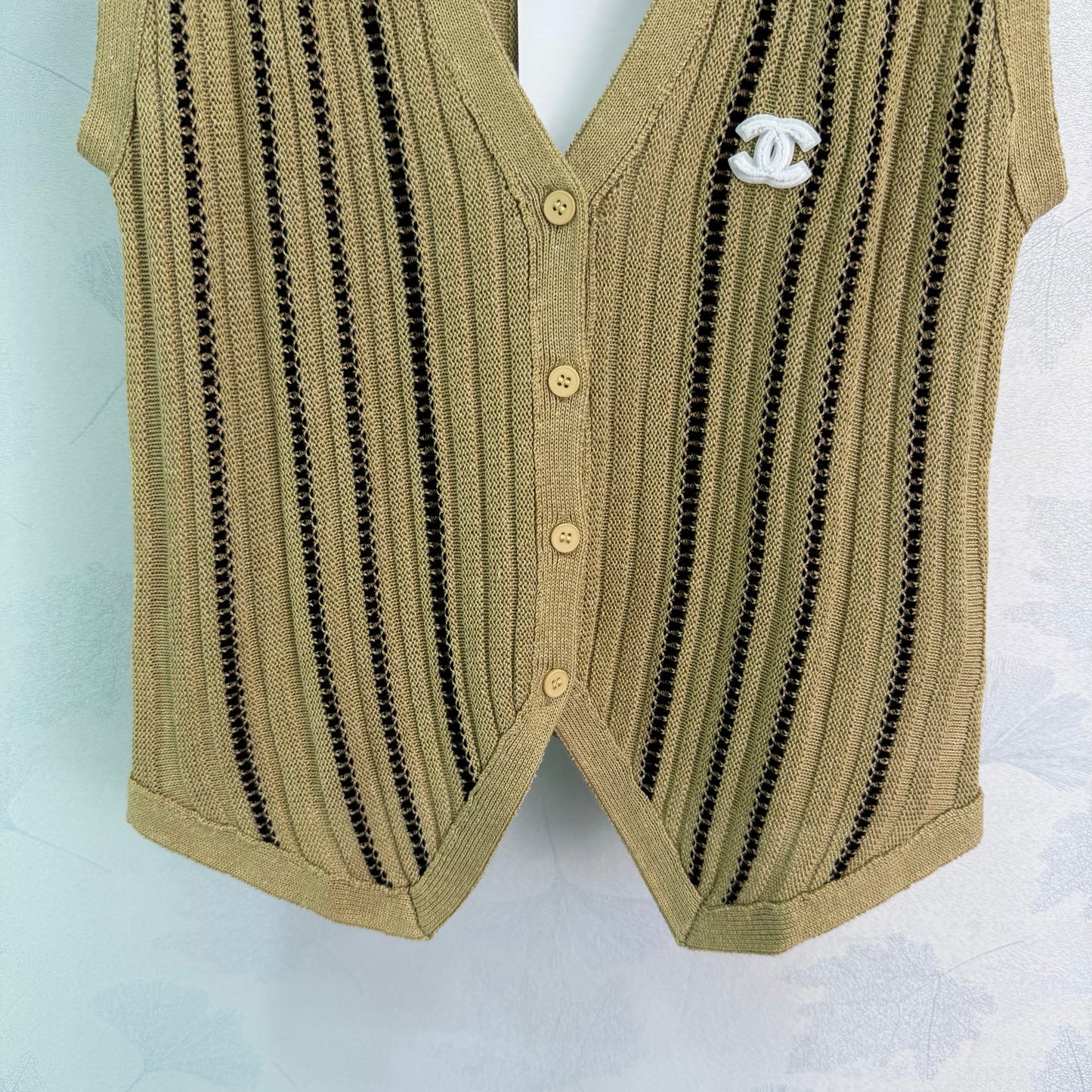 26SS NEW Striped knitted vest