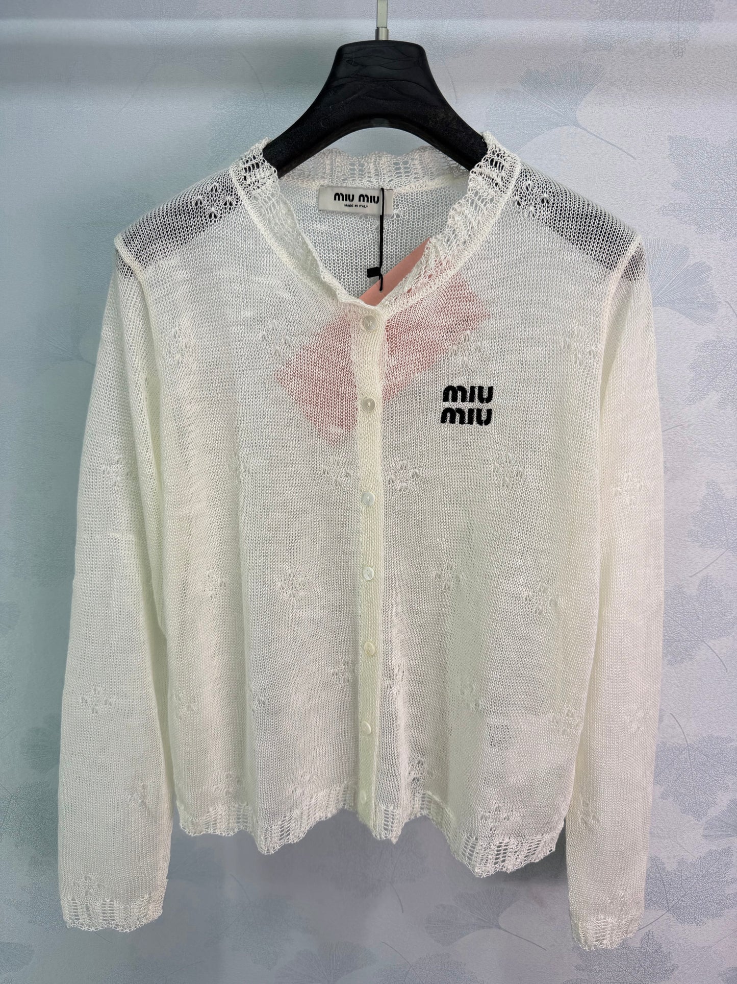 26SS NEW Light and breathable lace knitted cardigan