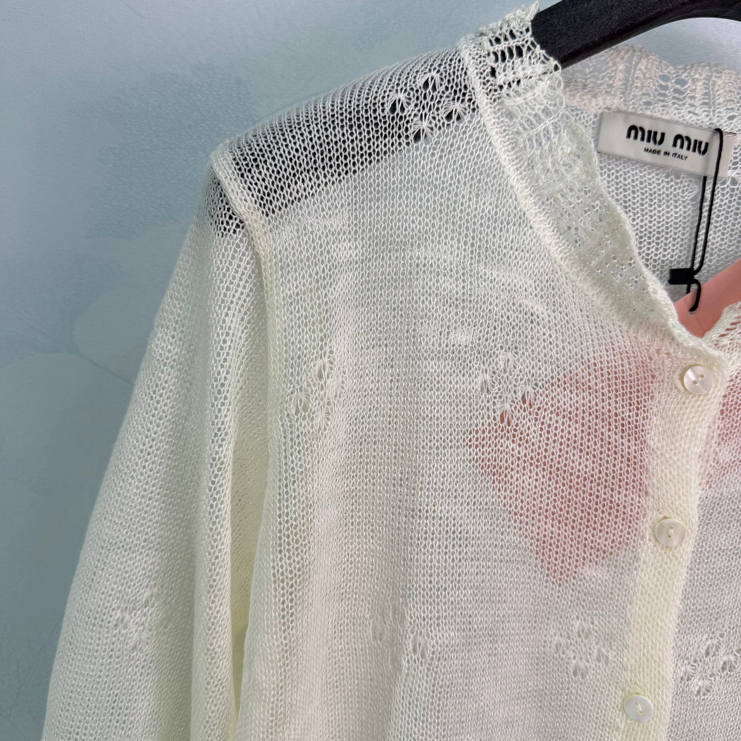 26SS NEW Light and breathable lace knitted cardigan