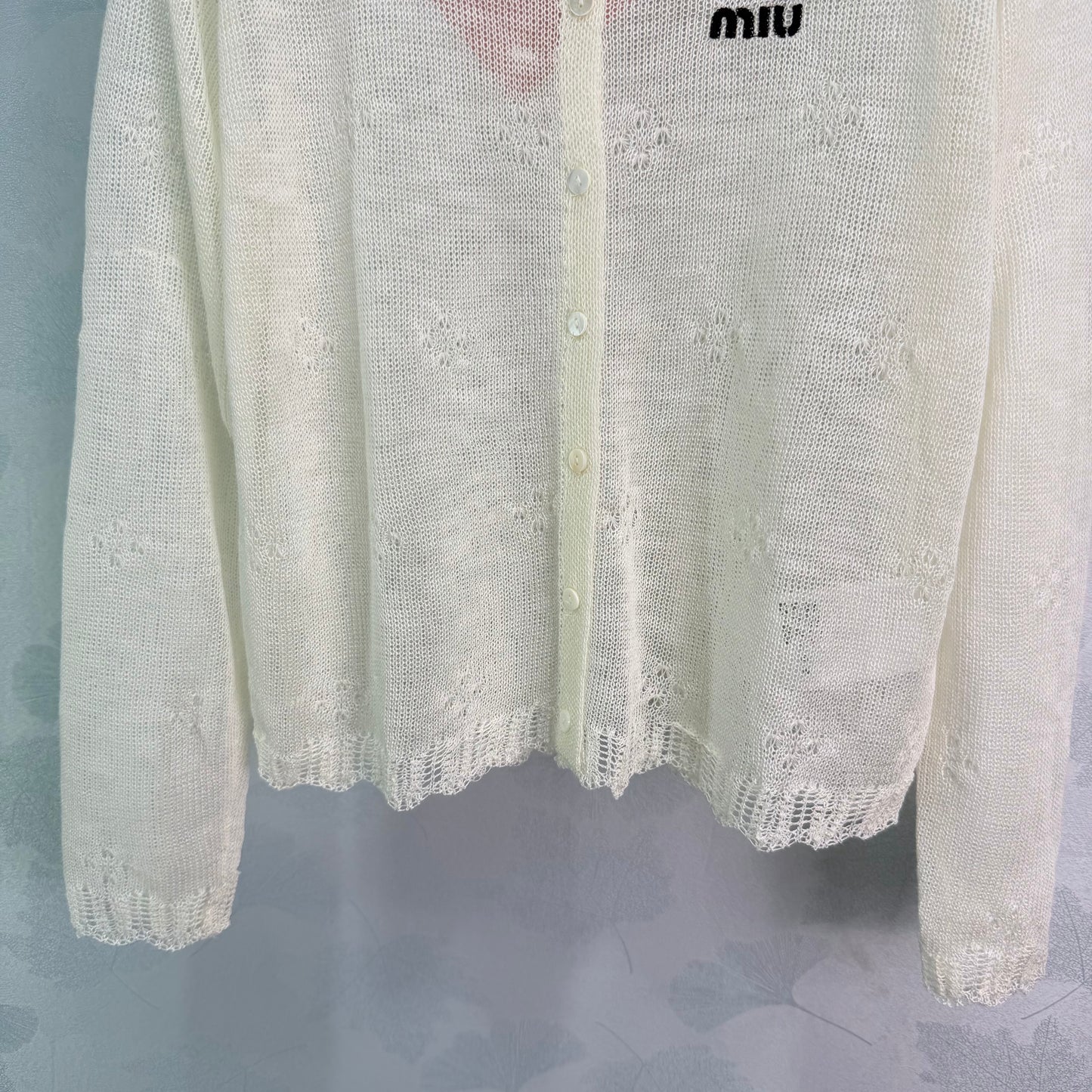 26SS NEW Light and breathable lace knitted cardigan