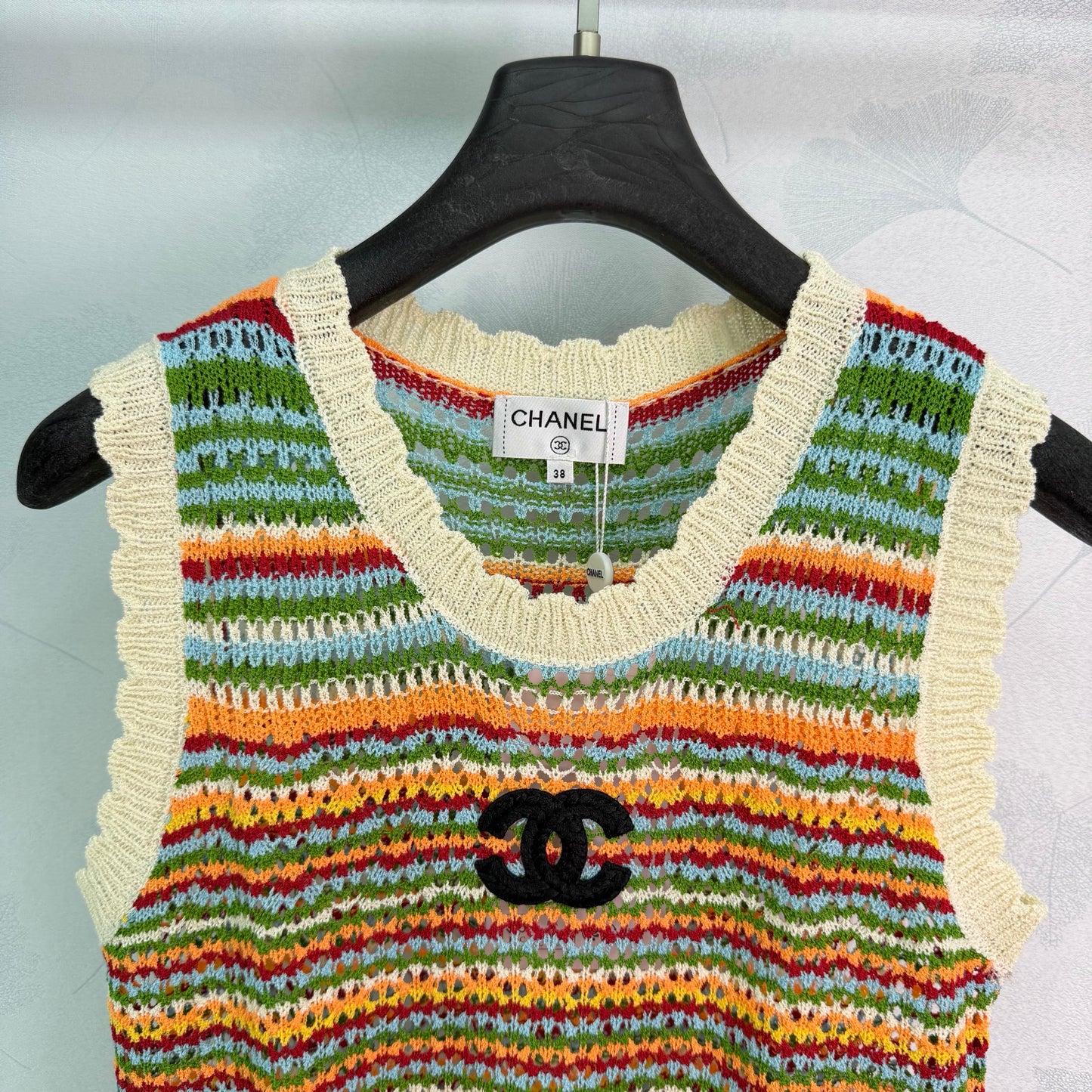 26SS NEW Colorful striped knitted vest