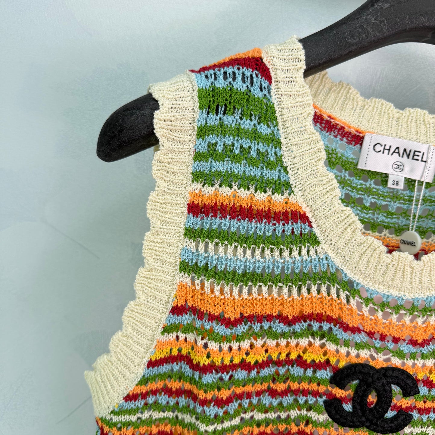 26SS NEW Colorful striped knitted vest