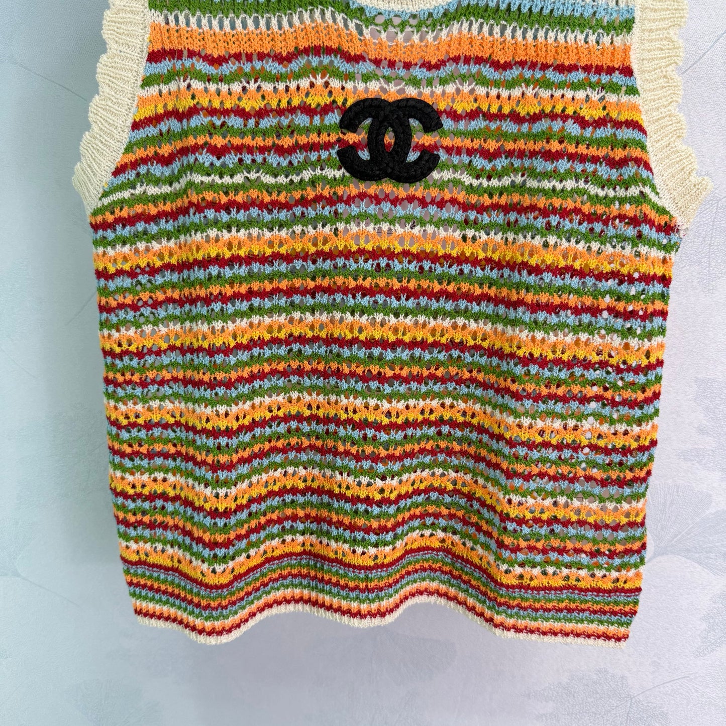 26SS NEW Colorful striped knitted vest