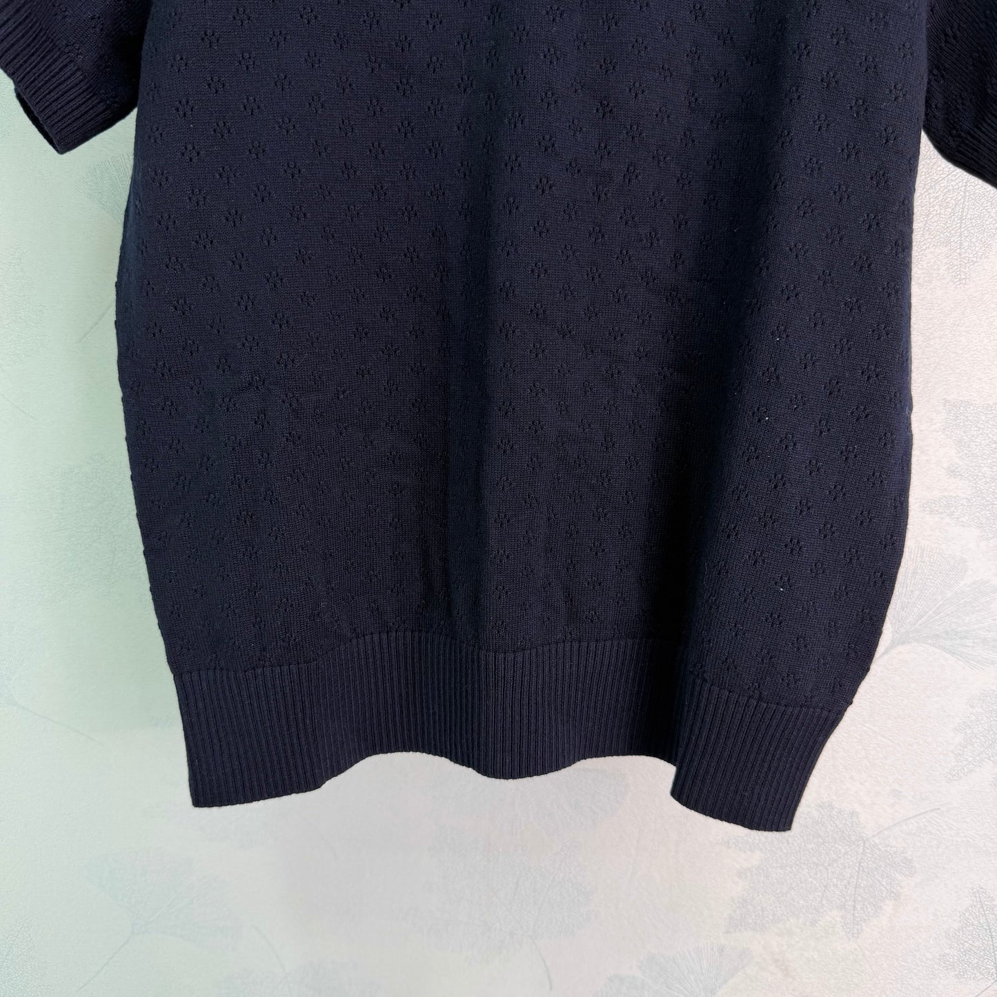 26SS NEW Navy blue knitted Polo shirt