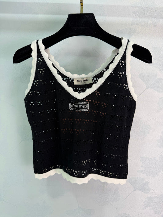 26SS NEW Hollow knitted vest