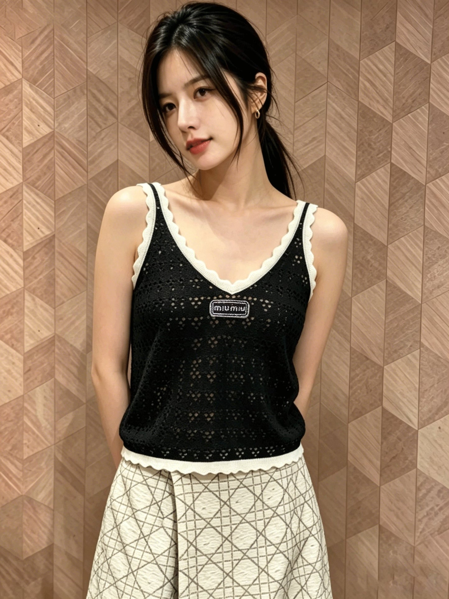 26SS NEW Hollow knitted vest