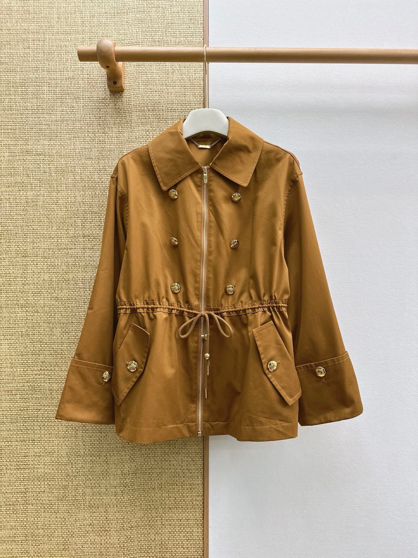 🔥Highest Quality🔥26SS NEW French caramel zipper drawstring windbreaker jacket