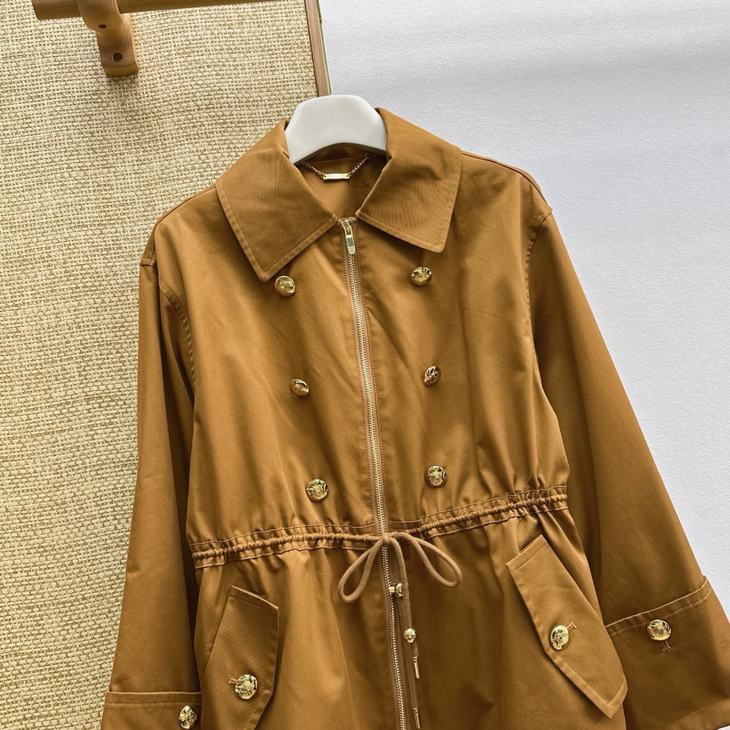 🔥Highest Quality🔥26SS NEW French caramel zipper drawstring windbreaker jacket