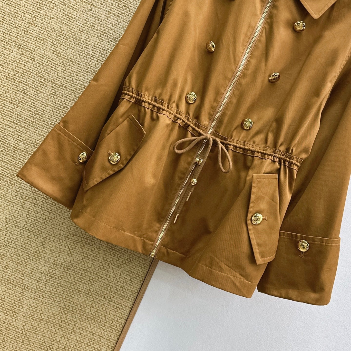 🔥Highest Quality🔥26SS NEW French caramel zipper drawstring windbreaker jacket