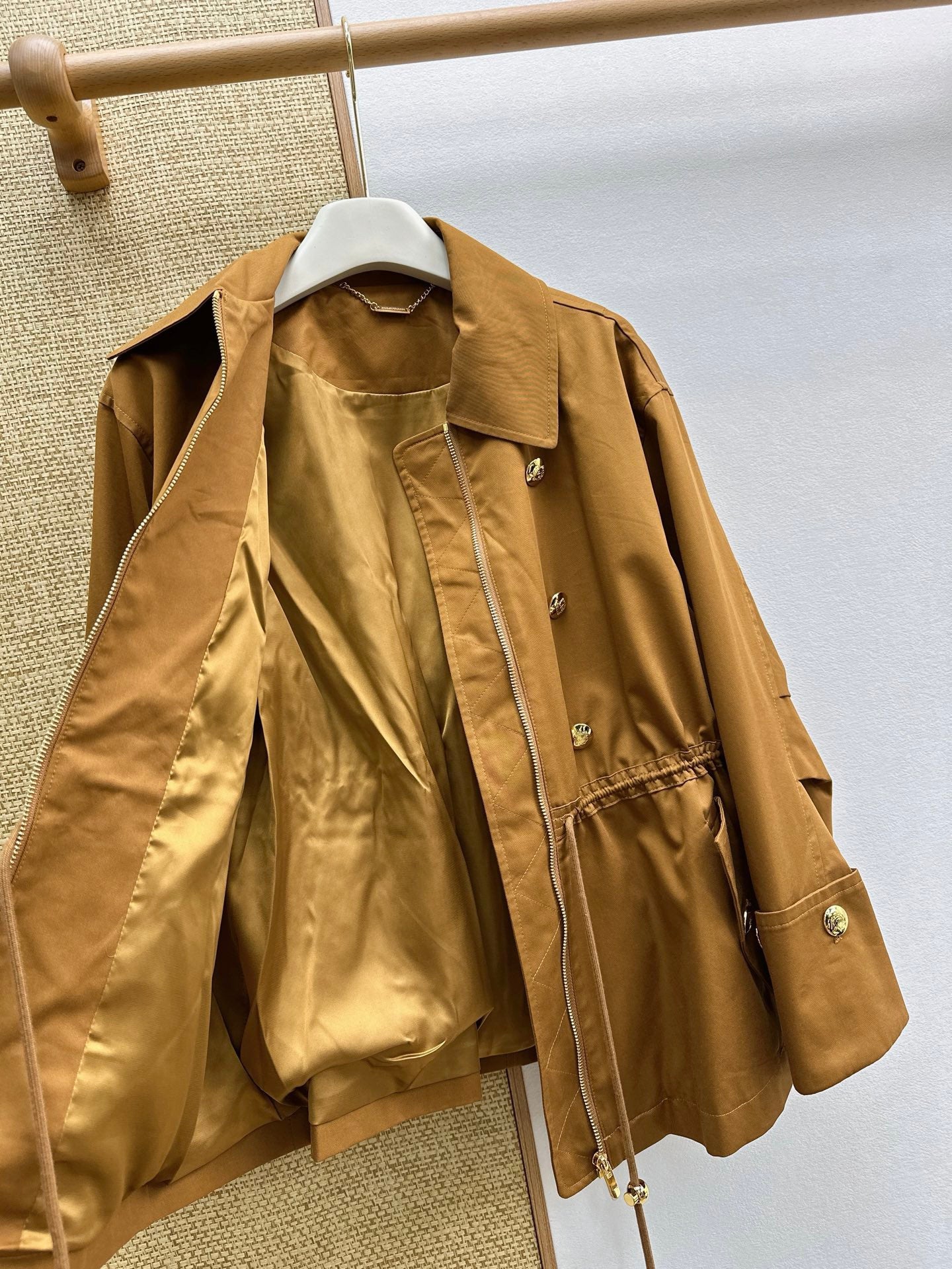 🔥Highest Quality🔥26SS NEW French caramel zipper drawstring windbreaker jacket