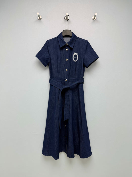 26SS NEW Denim short-sleeved dress