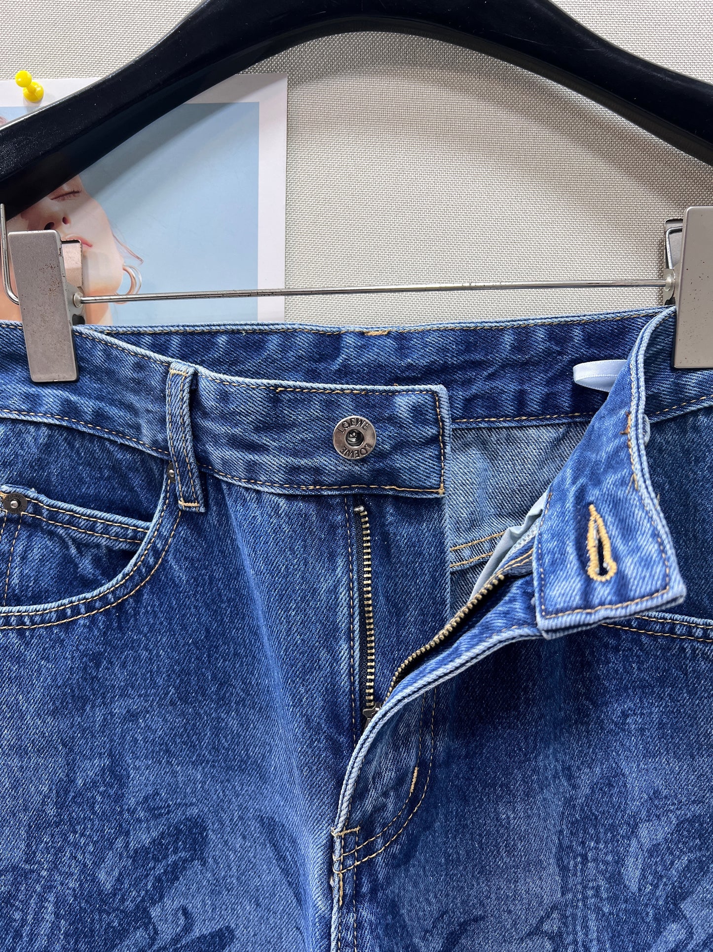 26SS NEU Sommer limitierte Auflage Mais-Print Krummsäbel-Jeans