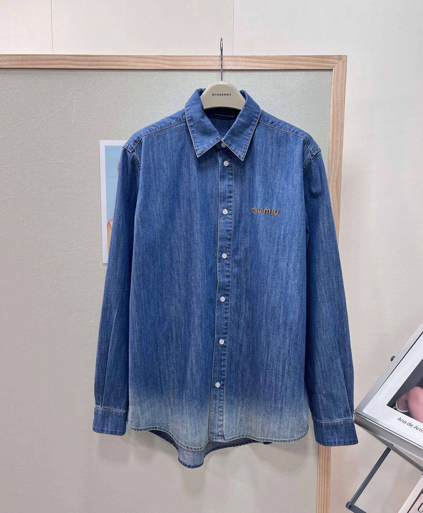26SS NEW Retro distressed washed denim shirt jacket