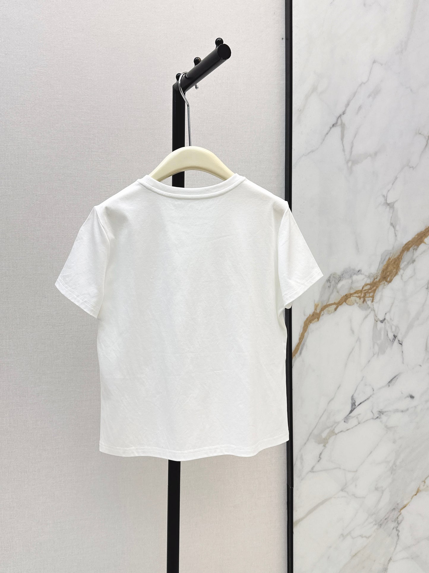 26SS NEW Xiaoxiangfeng Heavy Industry beaded letter short-sleeved T-shirt