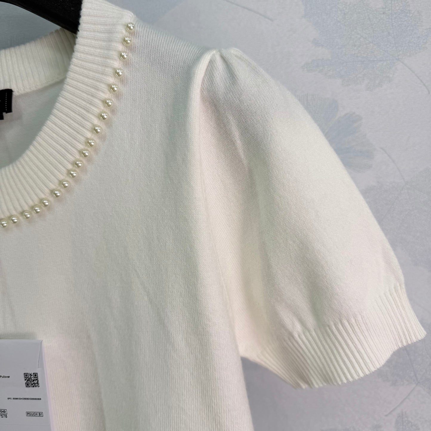 26SS NEW Pearl neckline short-sleeved sweater