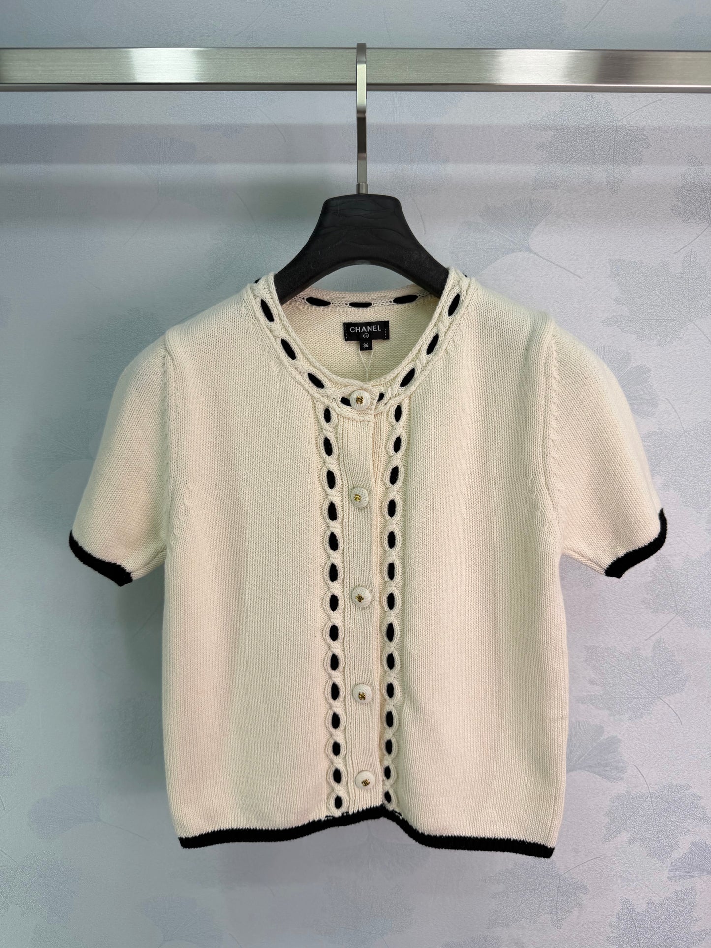 26SS NEUER kurzärmeliger Strickcardigan