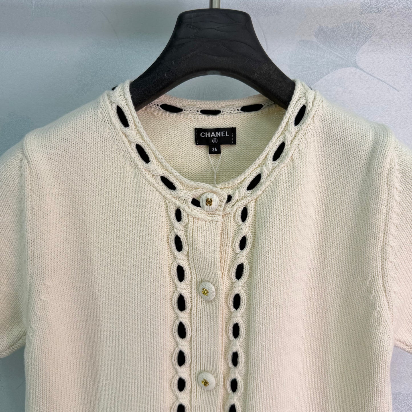 26SS NEUER kurzärmeliger Strickcardigan