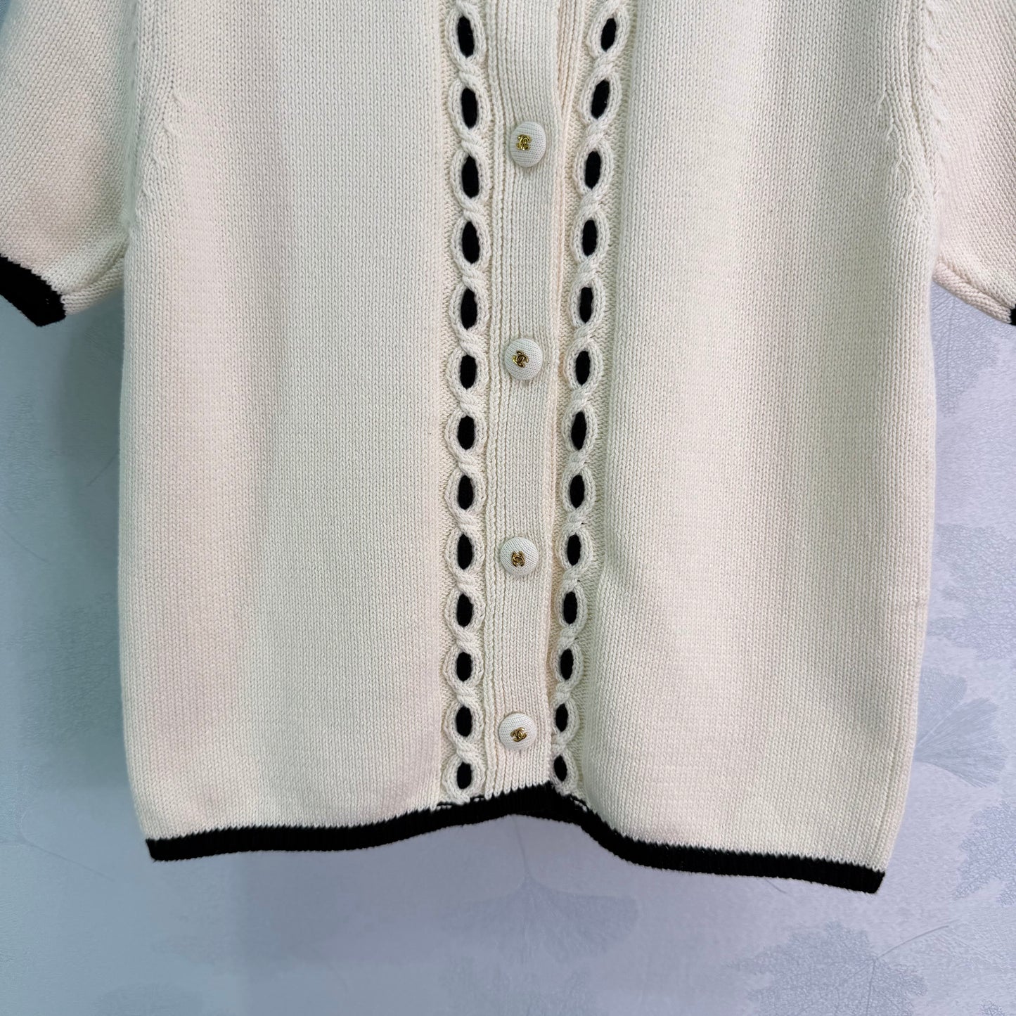 26SS NEUER kurzärmeliger Strickcardigan