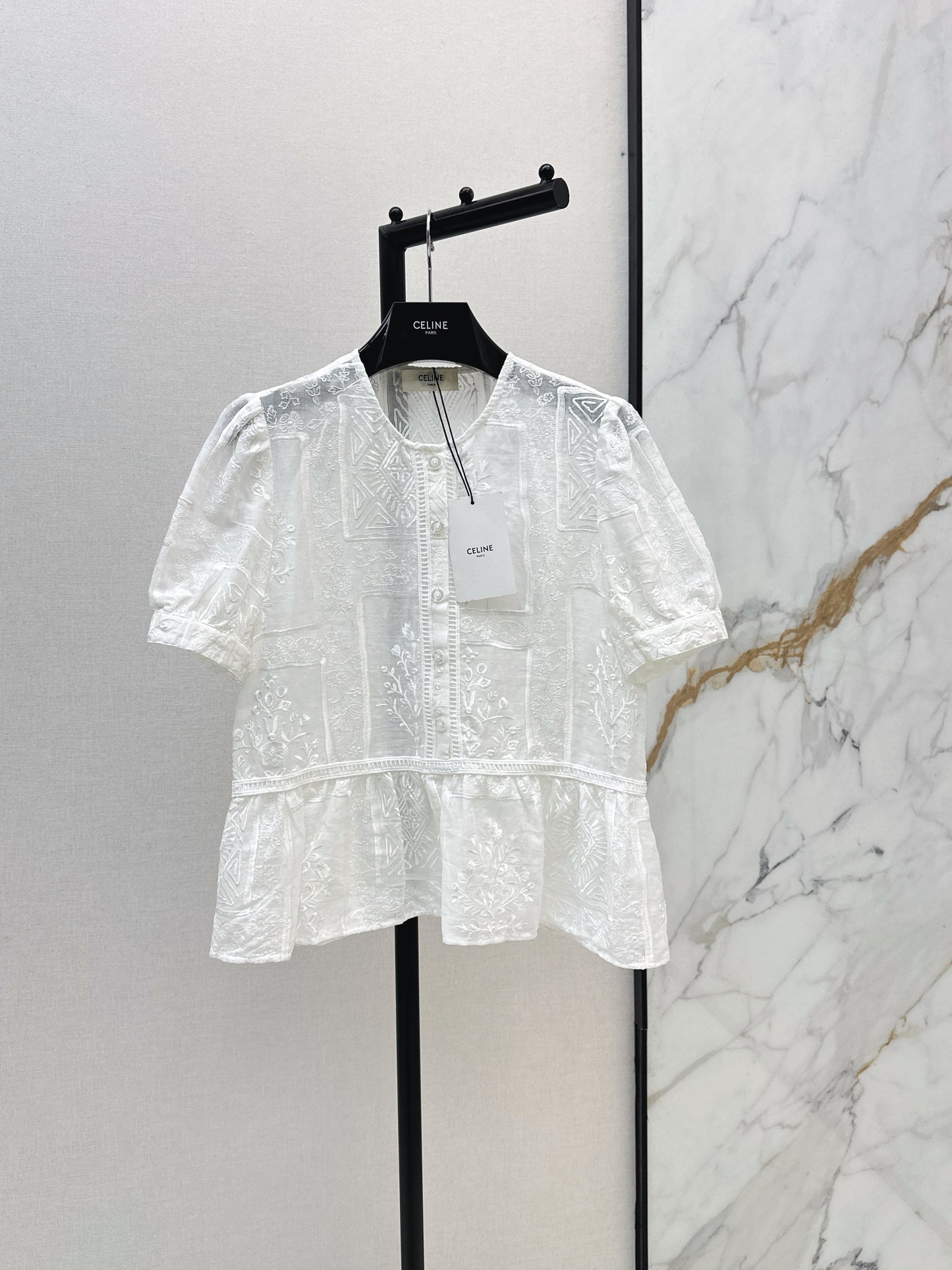 26SS NEW Three-dimensional embroidery short shirt