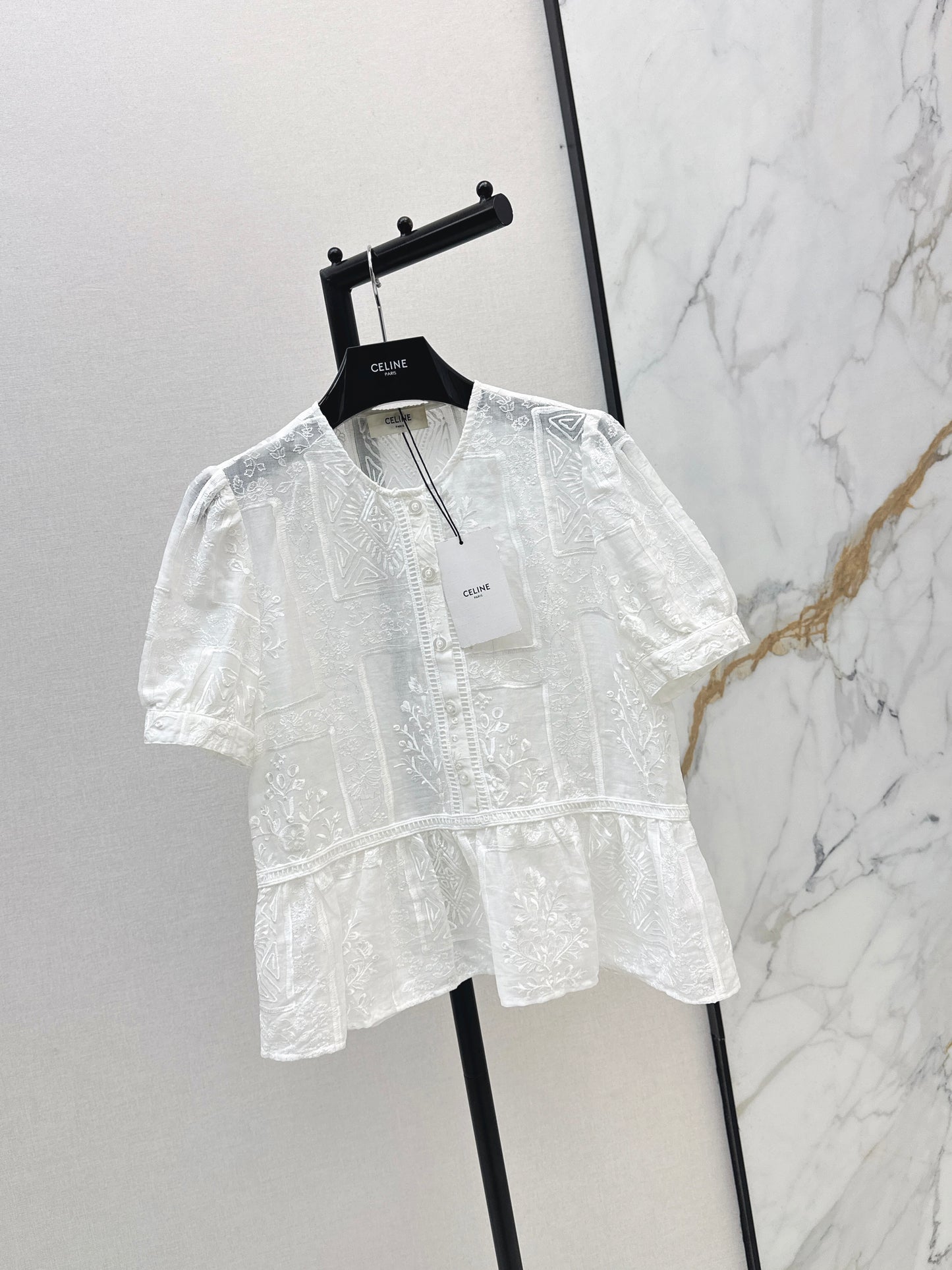 26SS NEW Three-dimensional embroidery short shirt