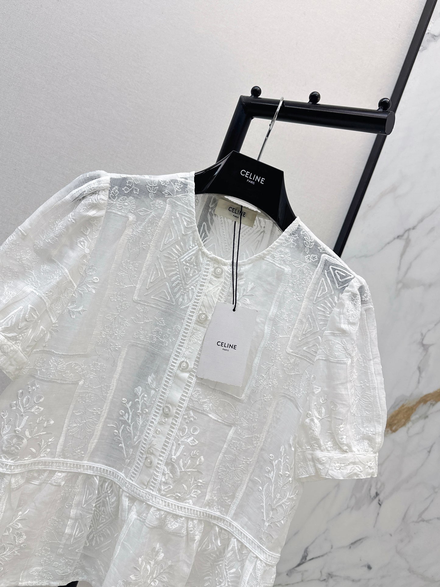 26SS NEW Three-dimensional embroidery short shirt