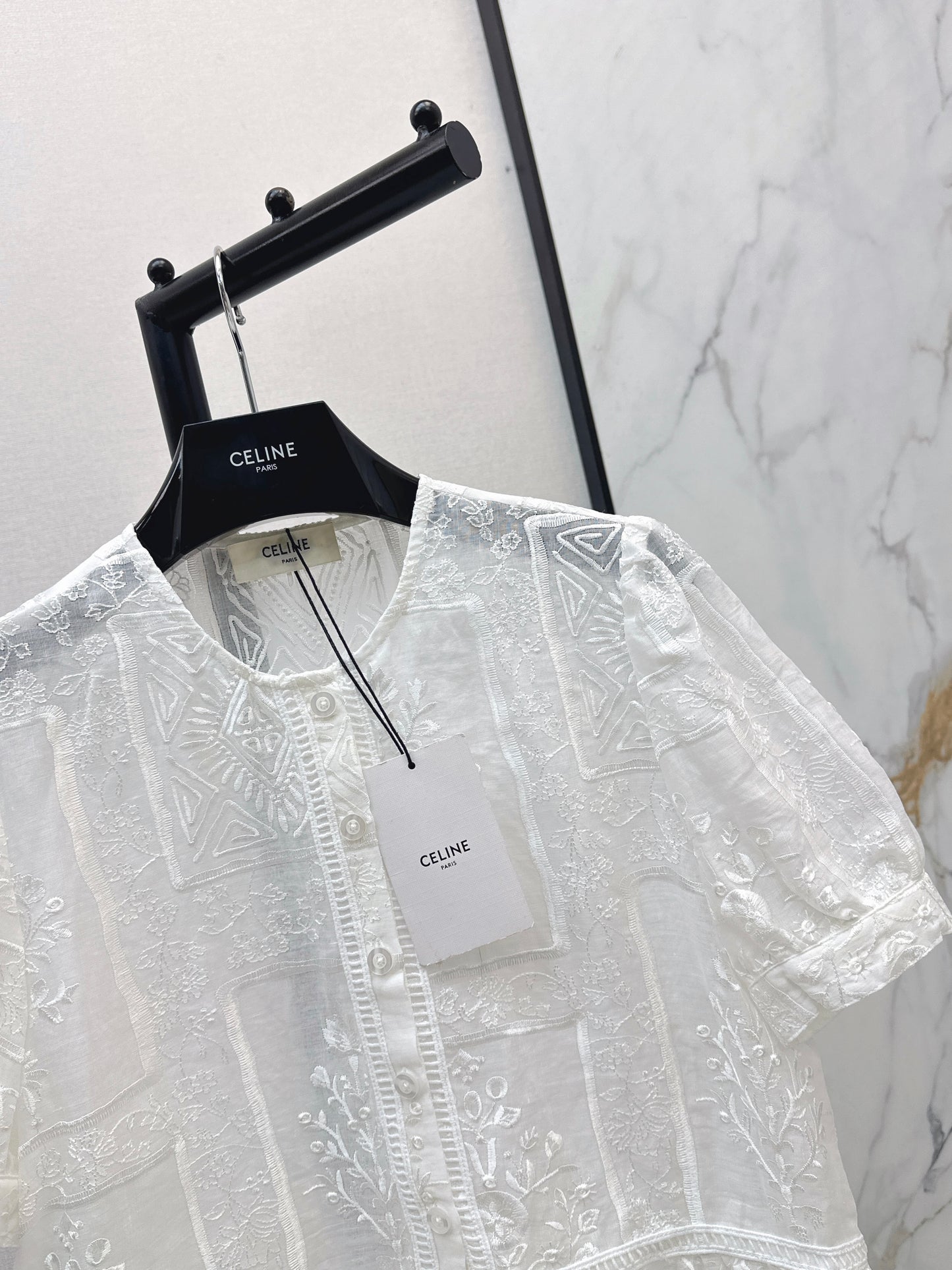 26SS NEW Three-dimensional embroidery short shirt