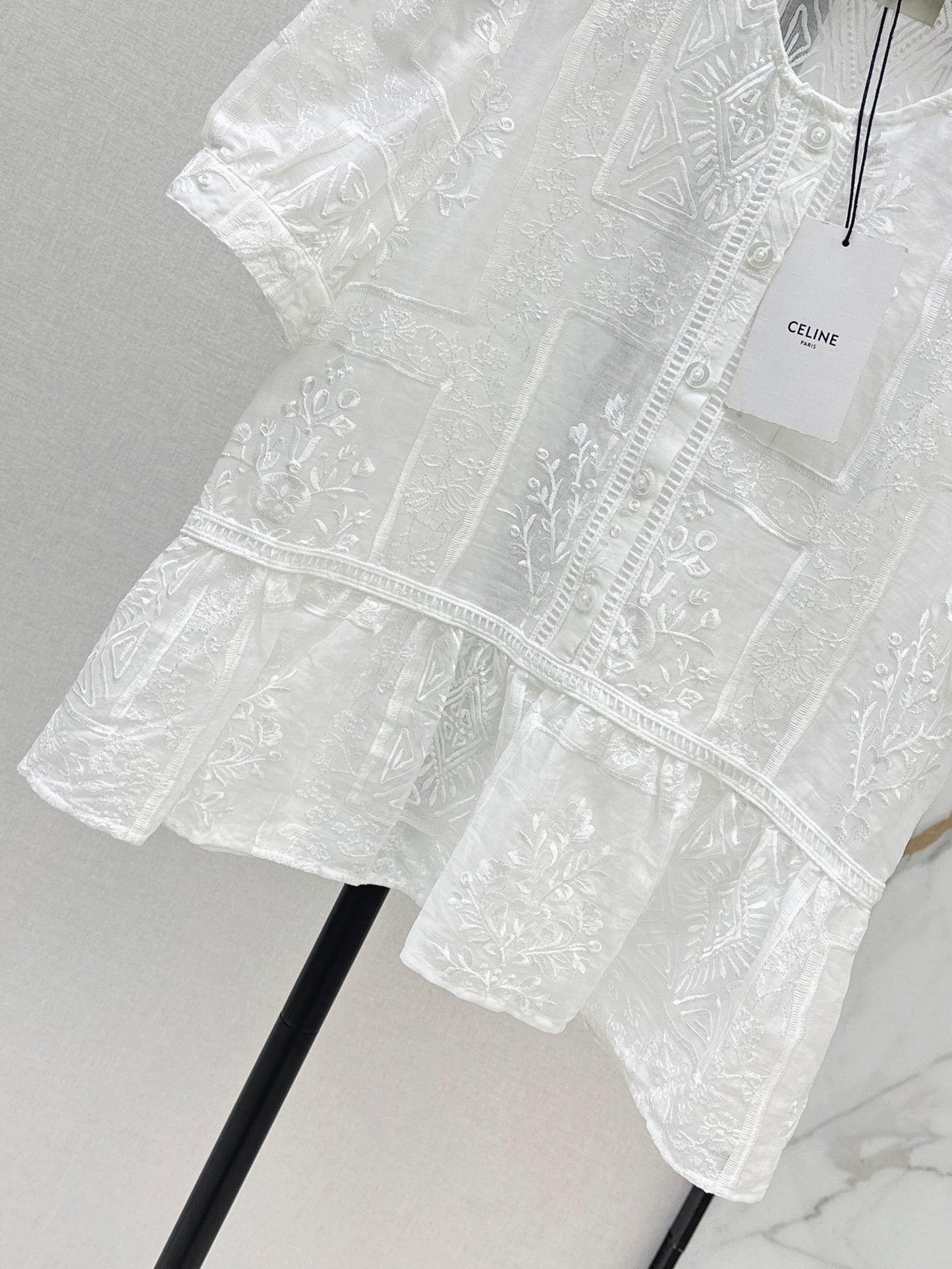 26SS NEW Three-dimensional embroidery short shirt