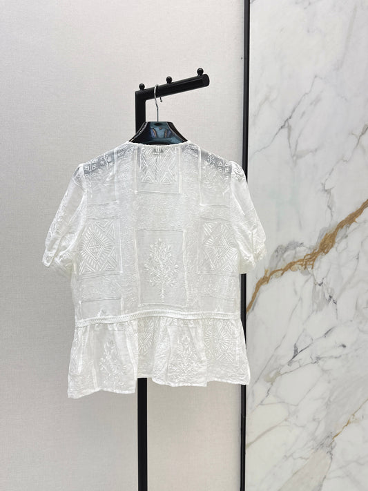 26SS NEW Three-dimensional embroidery short shirt