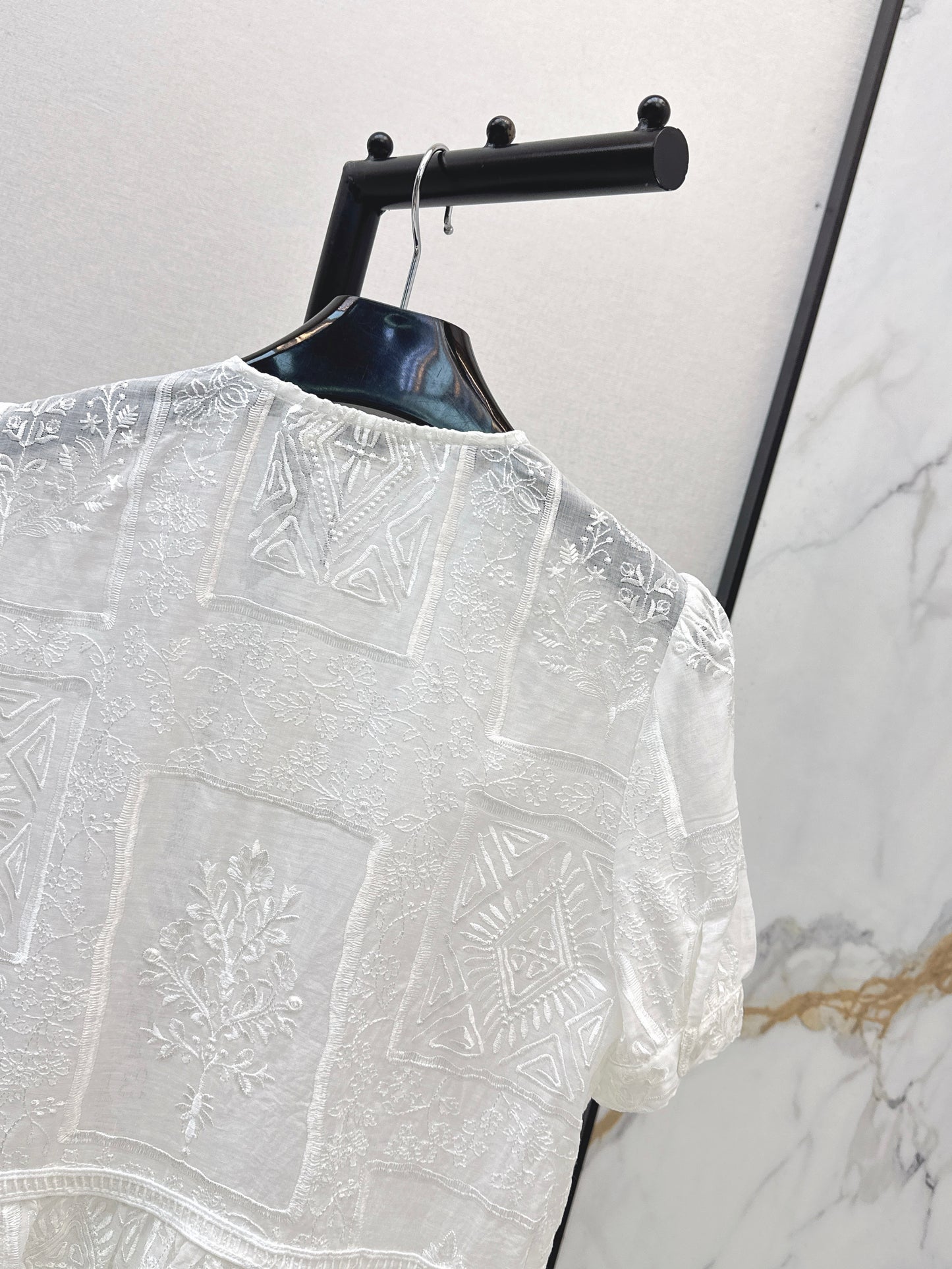 26SS NEW Three-dimensional embroidery short shirt