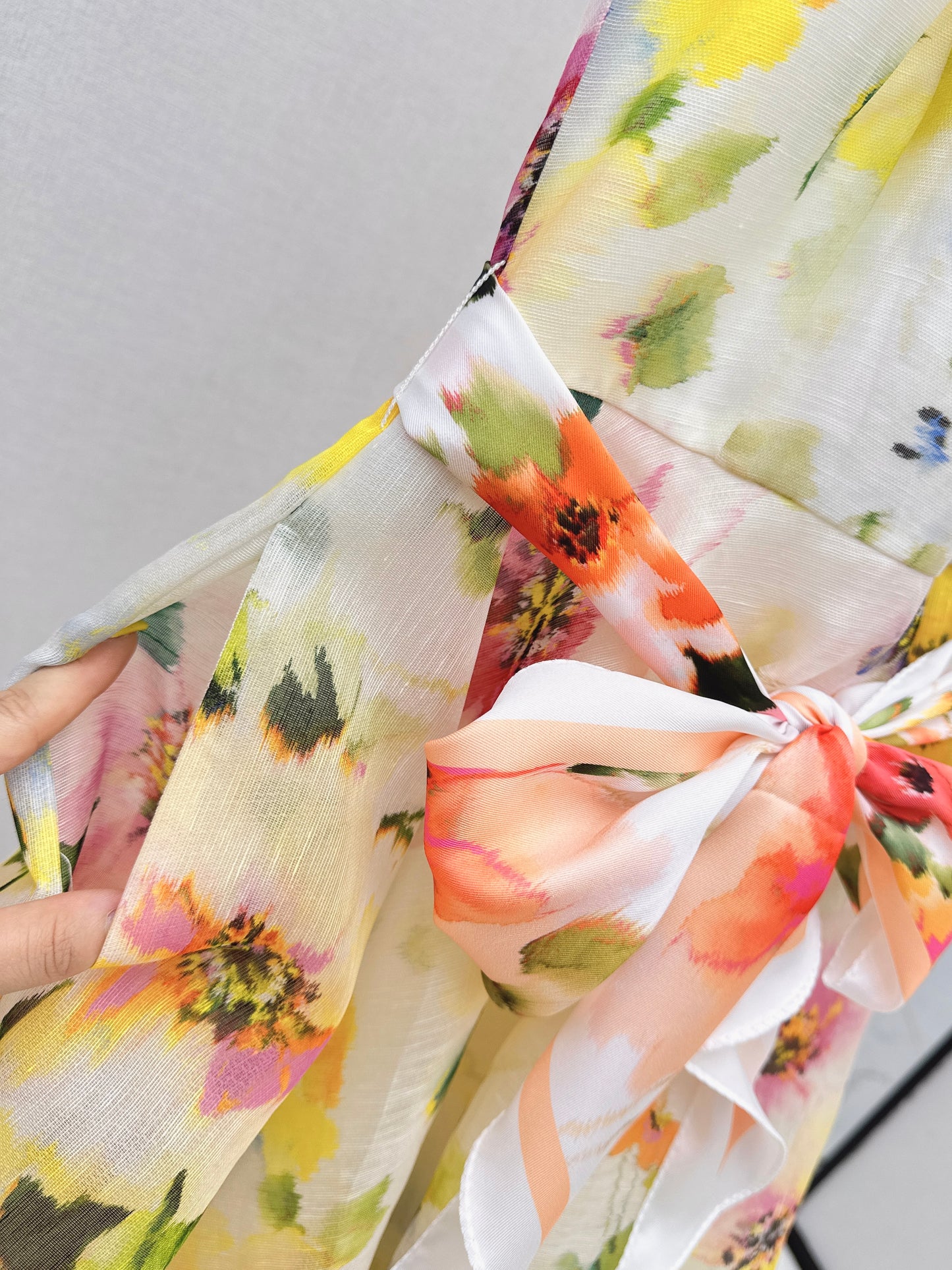 26SS NEW Resort Style Southern French Relaxed Sleeveless Floral Dress