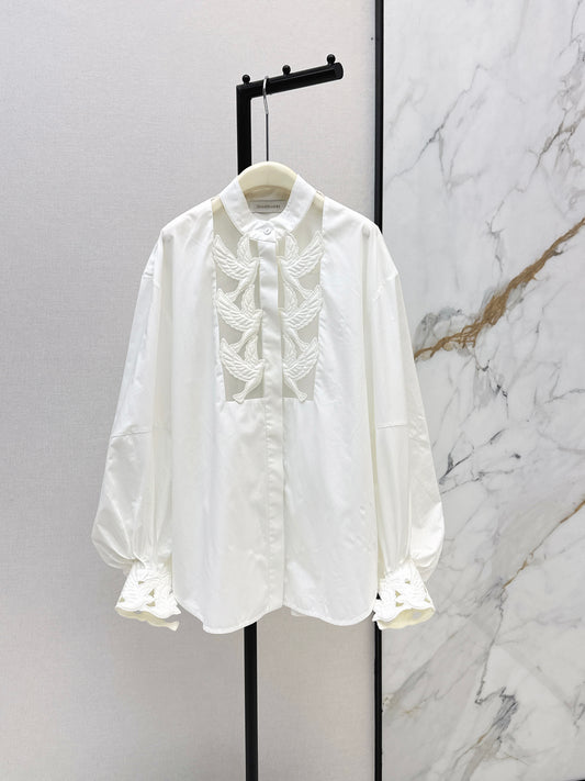 26SS NEW bird patch cotton shirt