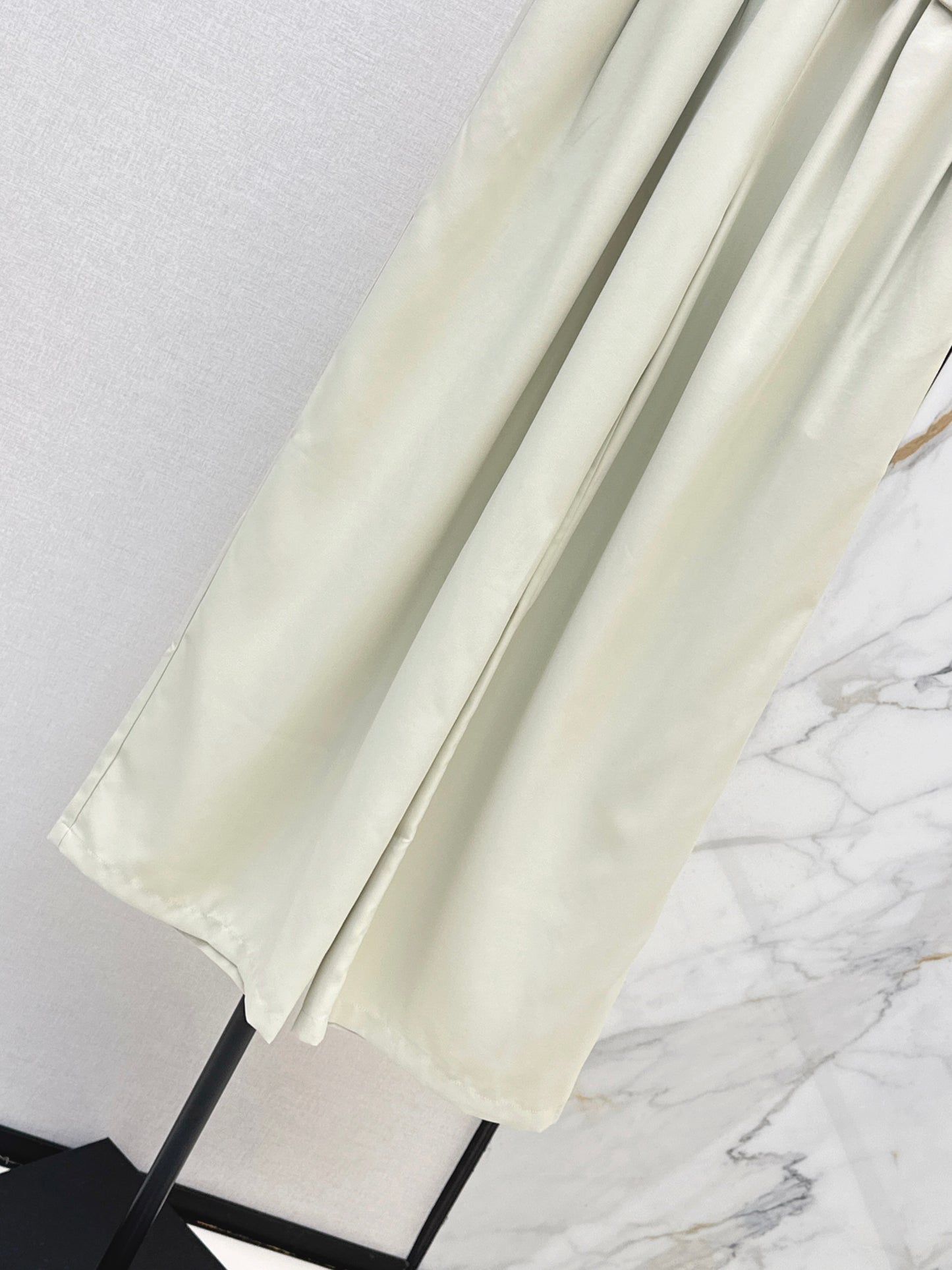 26SS NEW Leather brand decorated straight pants
