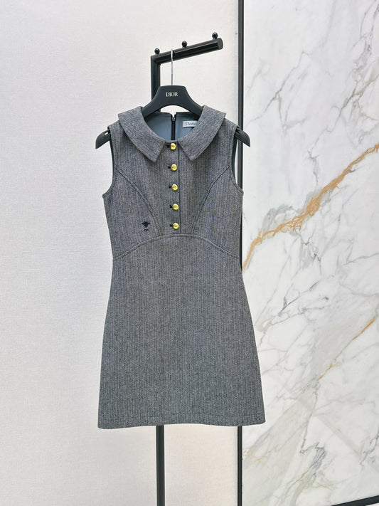 26SS NEW Doll lapel sleeveless dress