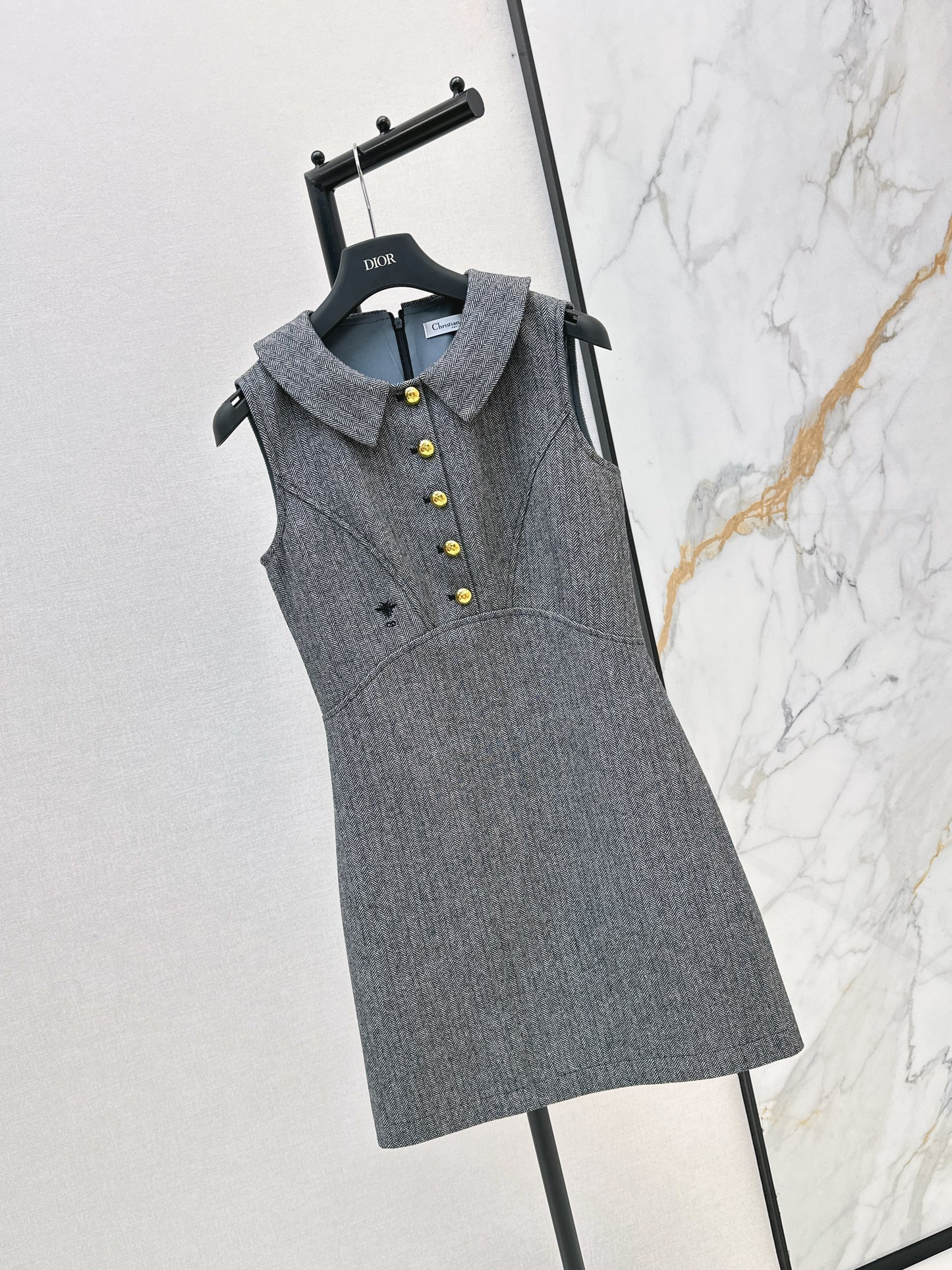 26SS NEW Doll lapel sleeveless dress