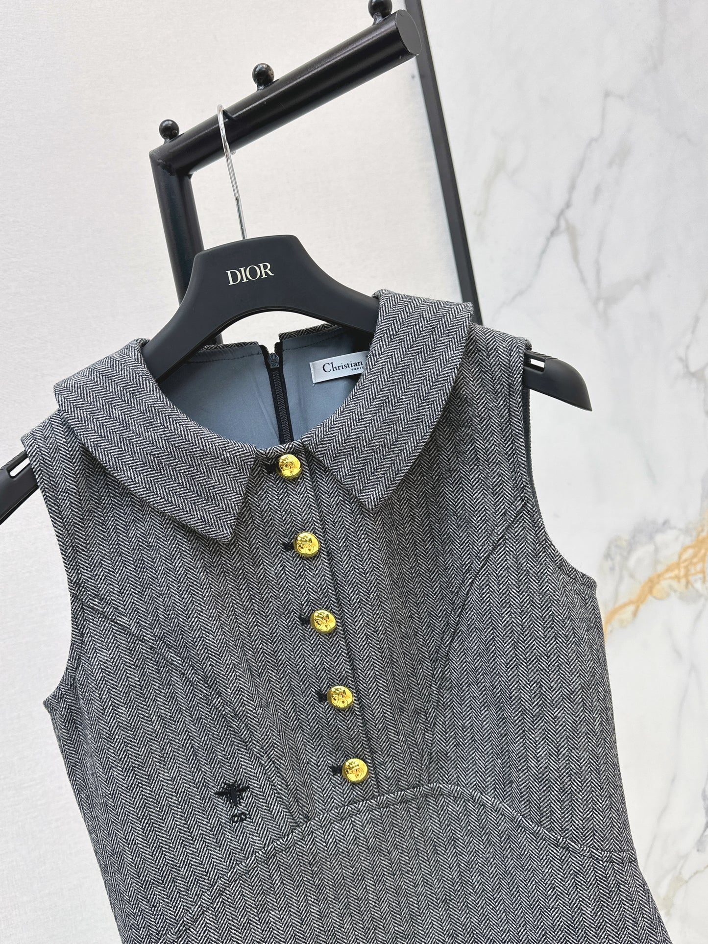 26SS NEW Doll lapel sleeveless dress