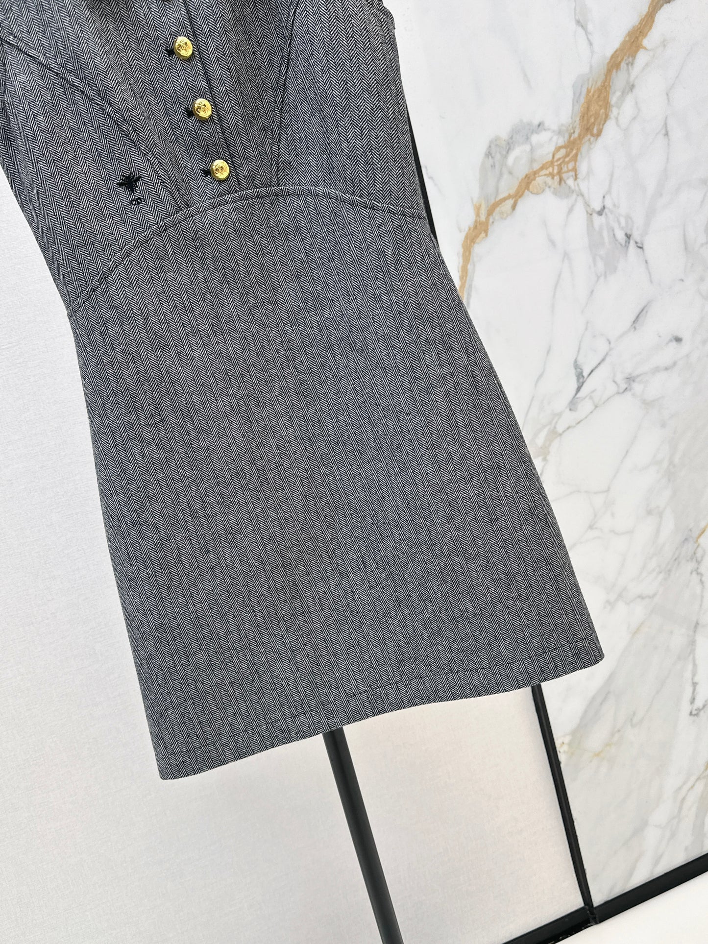 26SS NEW Doll lapel sleeveless dress