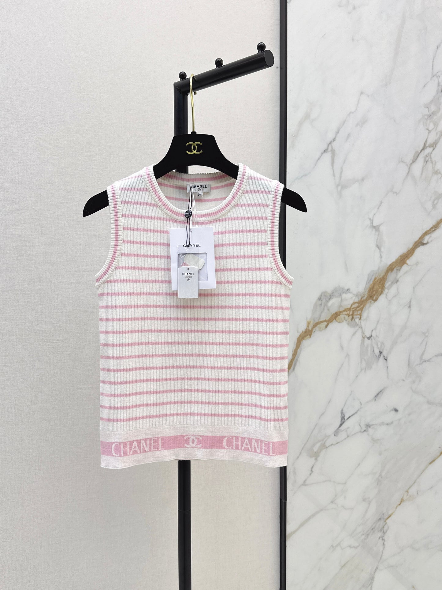 🔥Highest Quality🔥26SS NEW Beach Resort Series Striped Sleeveless Sweater