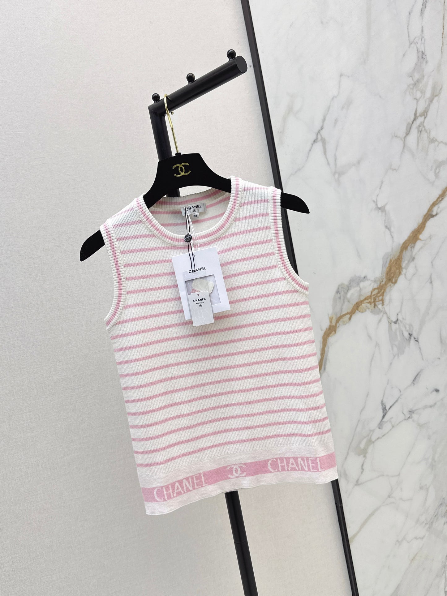 🔥Highest Quality🔥26SS NEW Beach Resort Series Striped Sleeveless Sweater