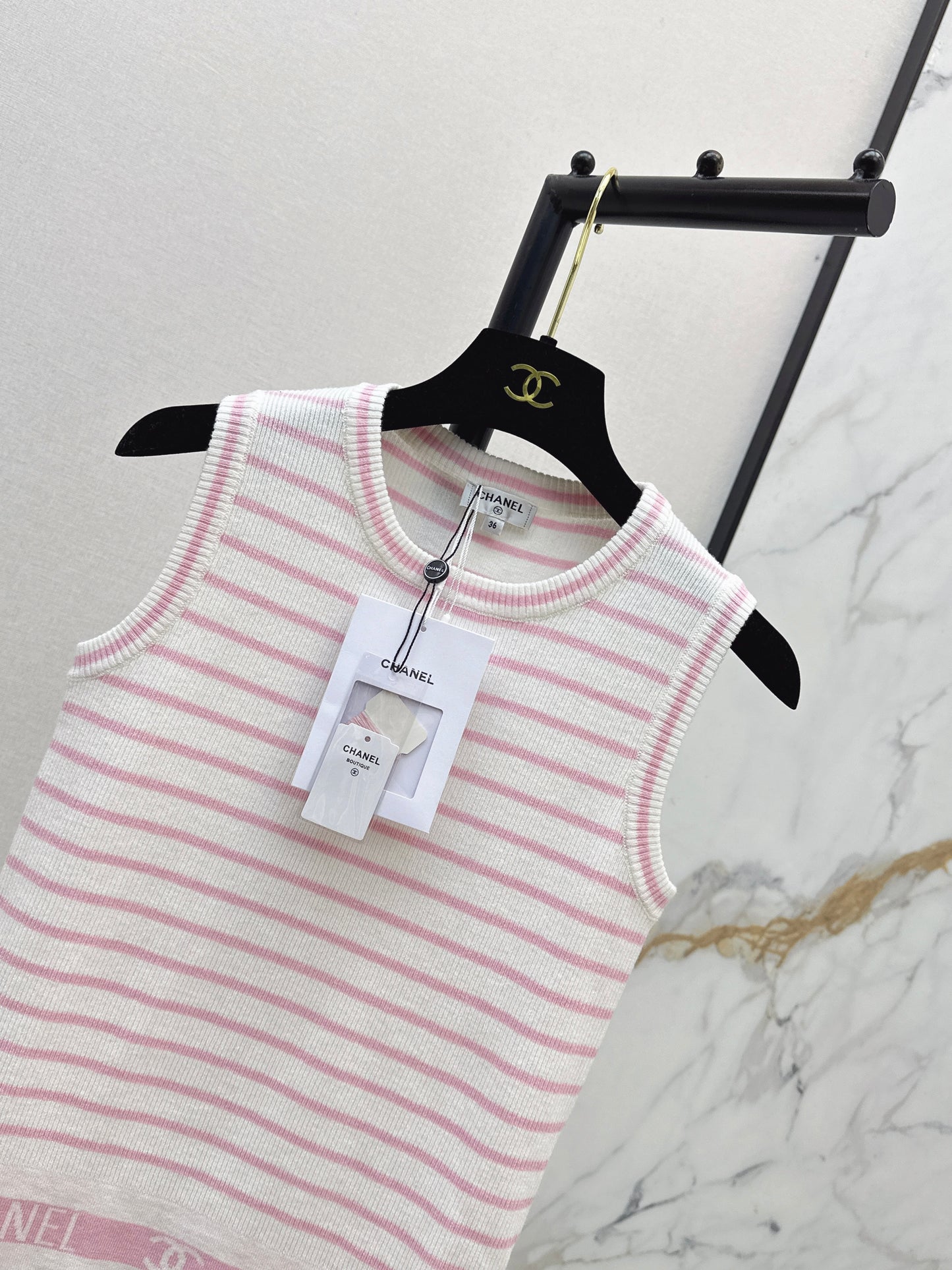 🔥Highest Quality🔥26SS NEW Beach Resort Series Striped Sleeveless Sweater
