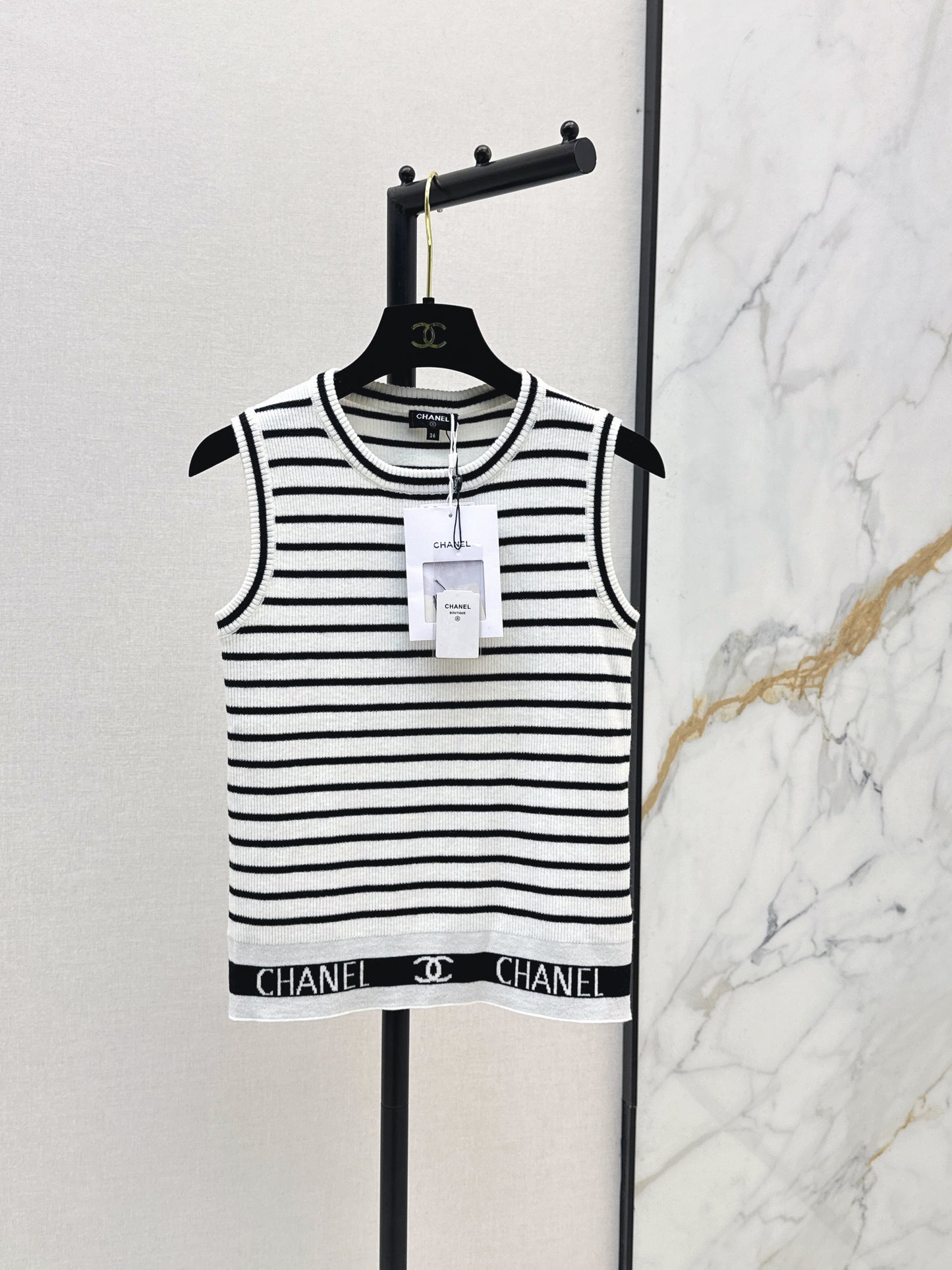 🔥Highest Quality🔥26SS NEW Beach Resort Series Striped Sleeveless Sweater