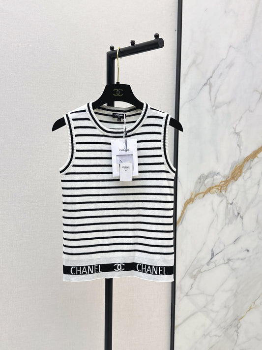 🔥Highest Quality🔥26SS NEW Beach Resort Series Striped Sleeveless Sweater