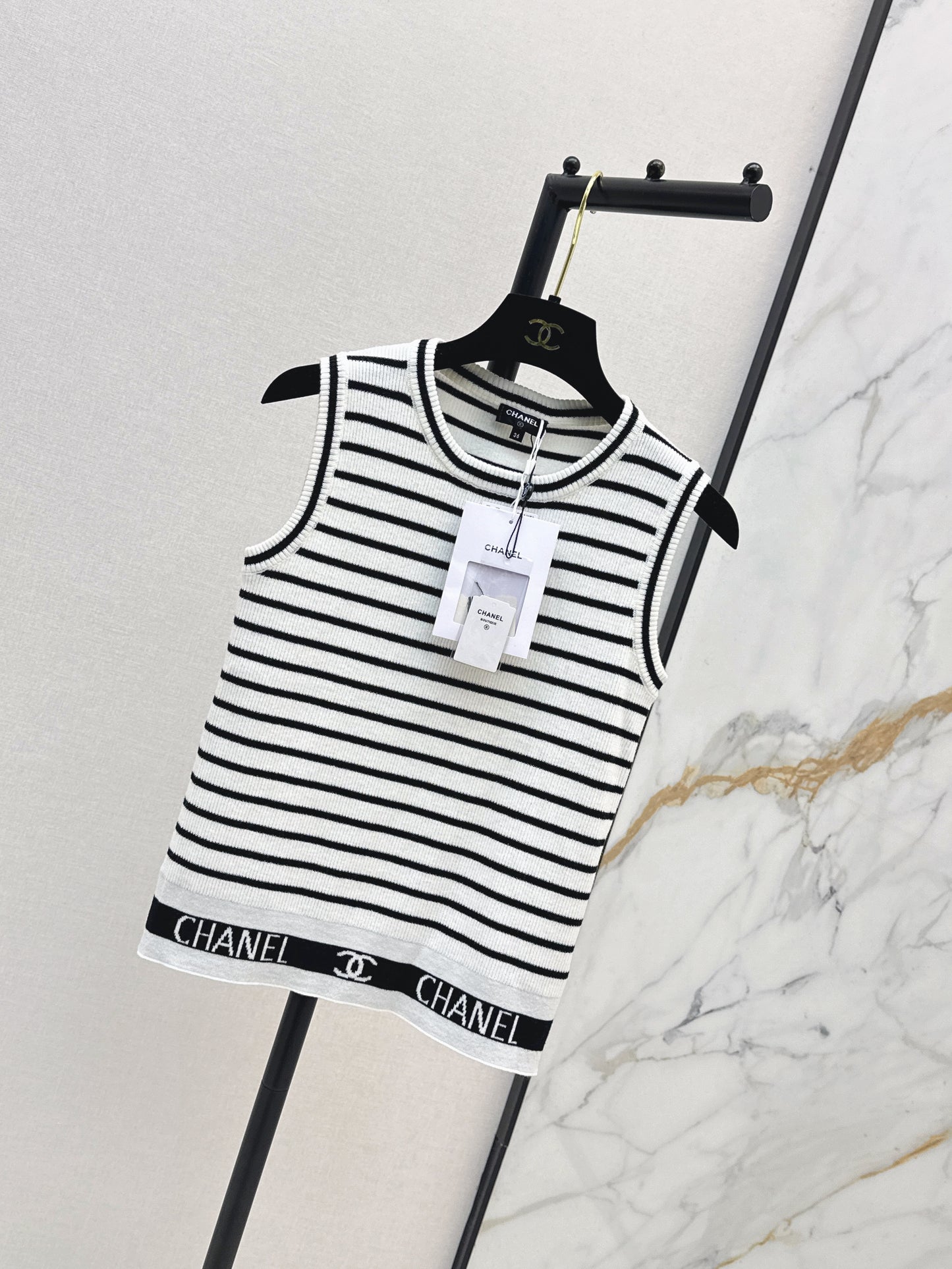 🔥Highest Quality🔥26SS NEW Beach Resort Series Striped Sleeveless Sweater