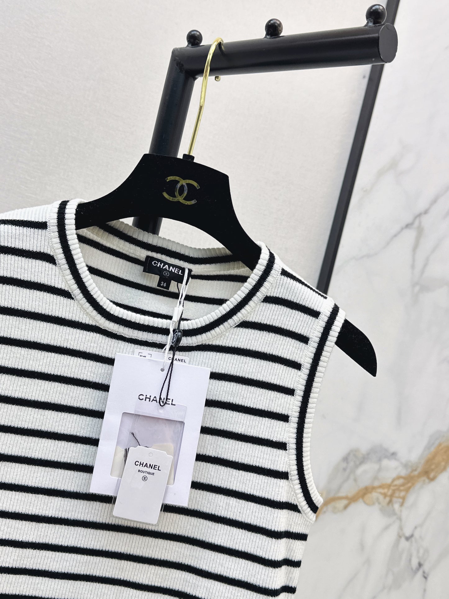 🔥Highest Quality🔥26SS NEW Beach Resort Series Striped Sleeveless Sweater