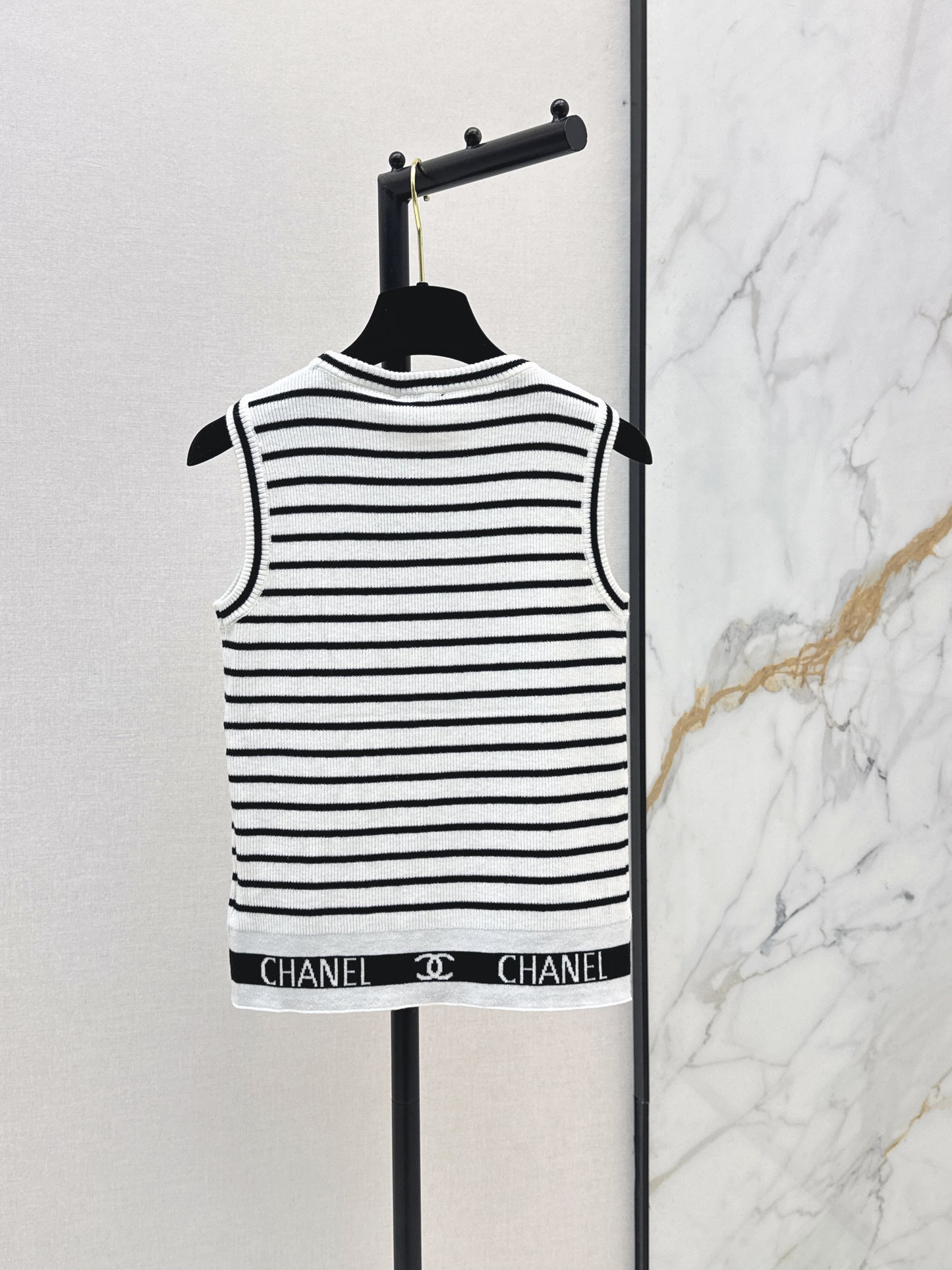 🔥Highest Quality🔥26SS NEW Beach Resort Series Striped Sleeveless Sweater