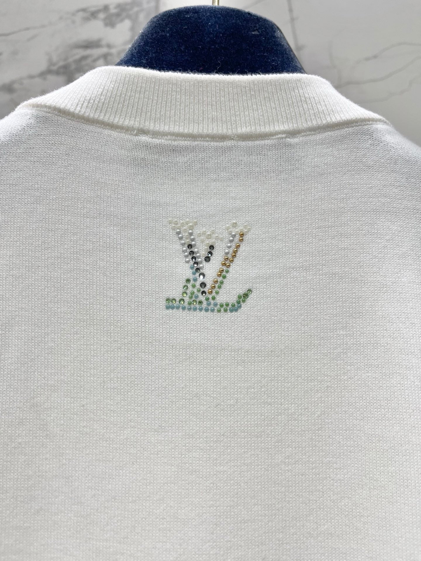 26SS NEW Rhinestone knitted short sleeves