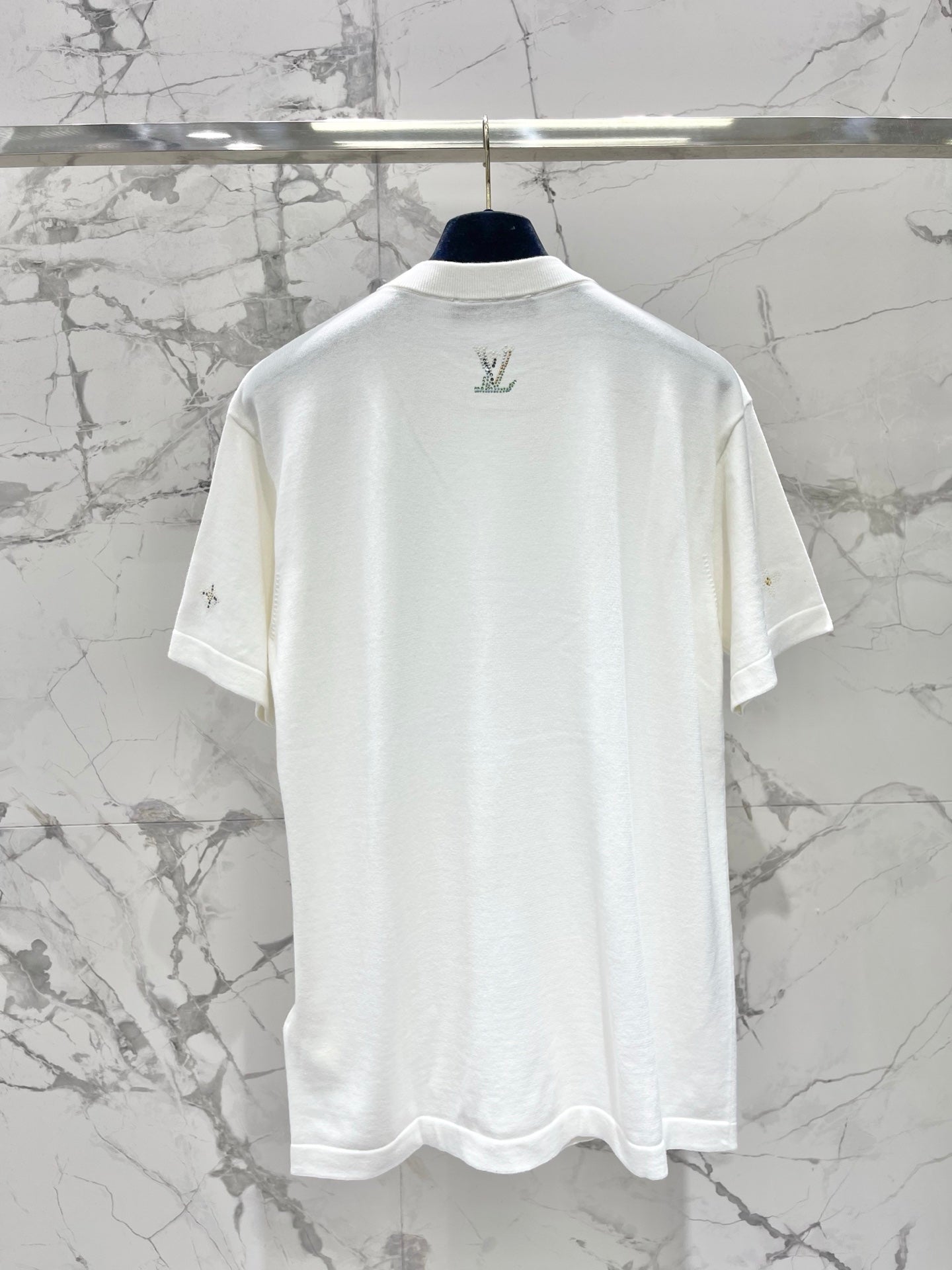 26SS NEW Rhinestone knitted short sleeves