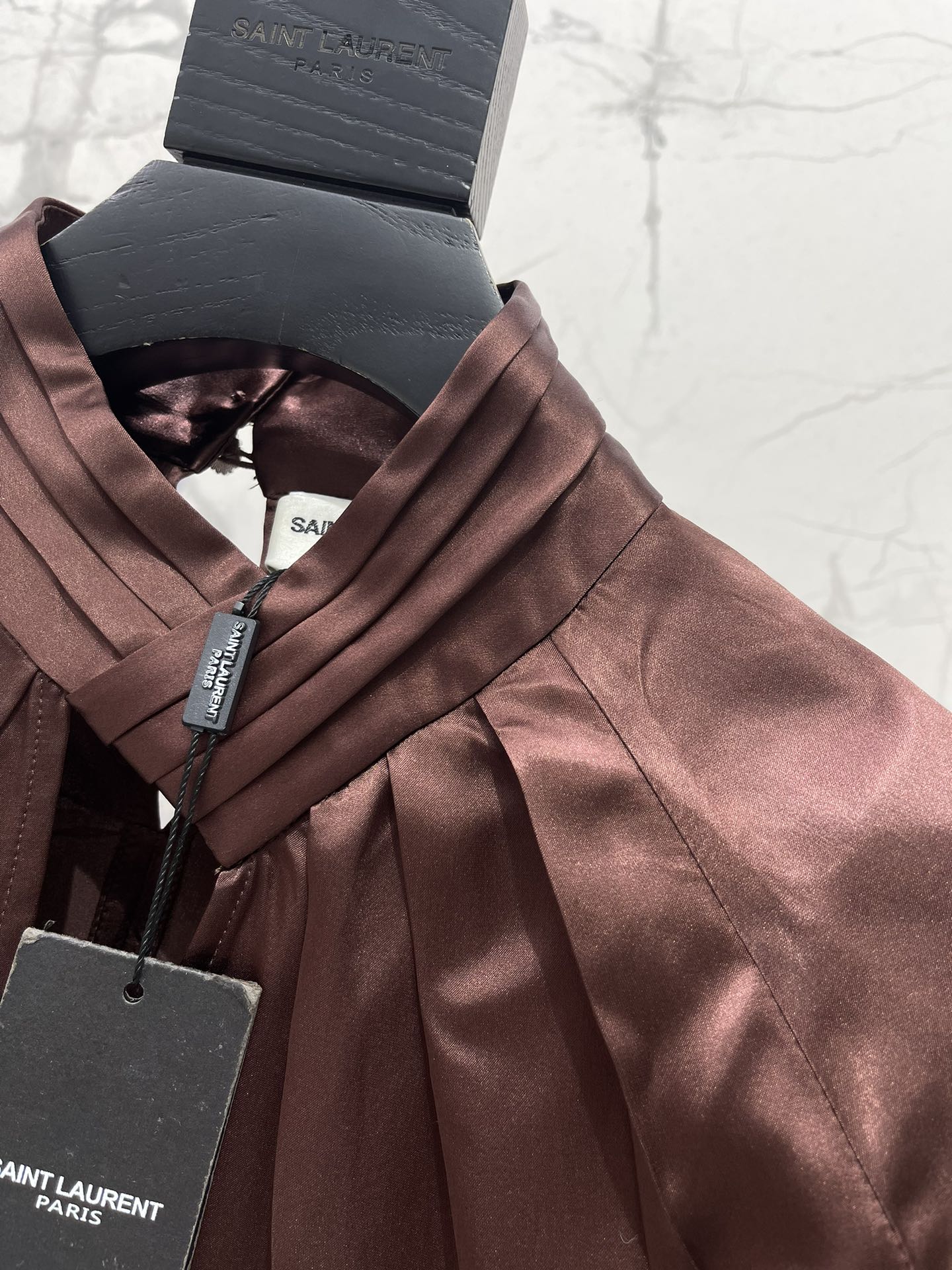 🔥Highest Quality🔥26SS NEW Hollow neckline patchwork balloon sleeve shirt