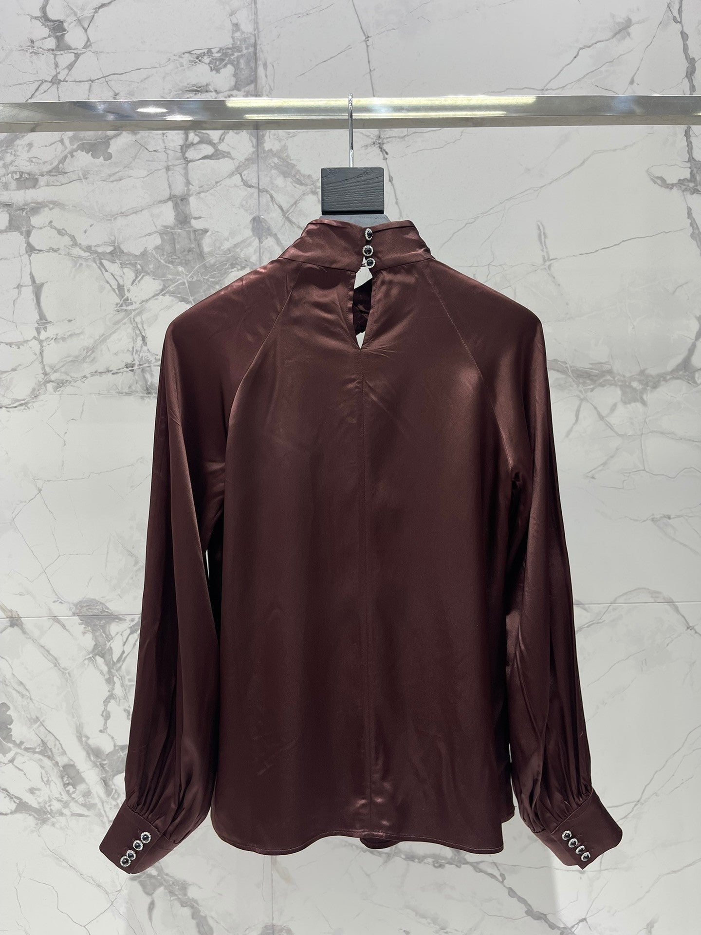 🔥Highest Quality🔥26SS NEW Hollow neckline patchwork balloon sleeve shirt